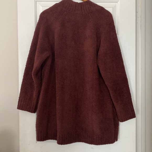 Barefoot Dreams Cozy Brown Cardigan Sweater Size 1X - Picture 2 of 11
